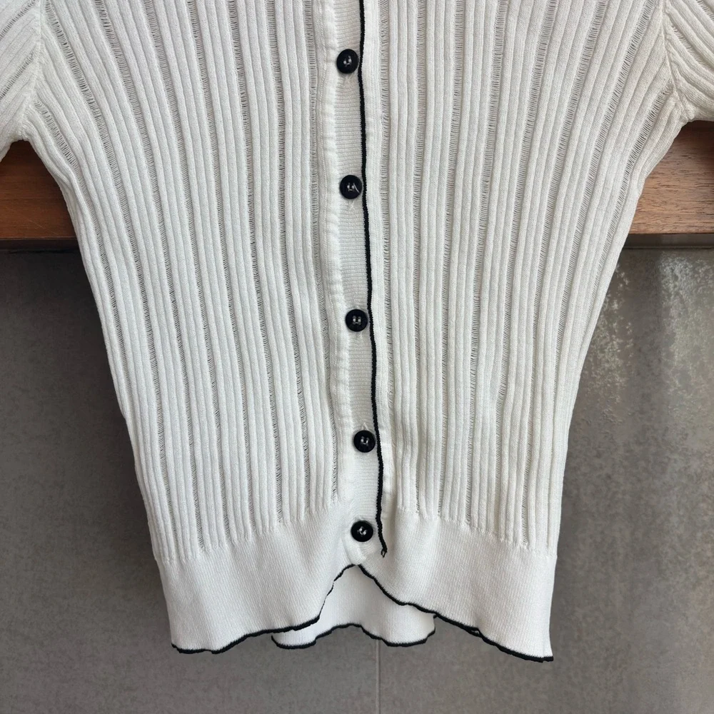 Pinko Long Sleeves Cable Cardigan, Size XS
